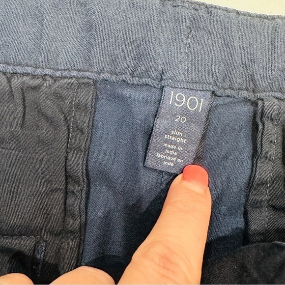 NWT 1901 Boys Navy Iris Slim Straight Leg Pants - Picture 3 of 5